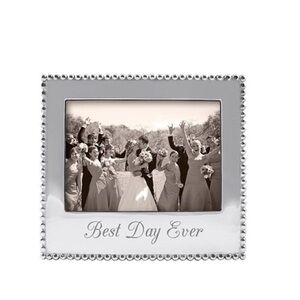 Miraposa Silver Beaded 'Best Day Ever' Picture Frame